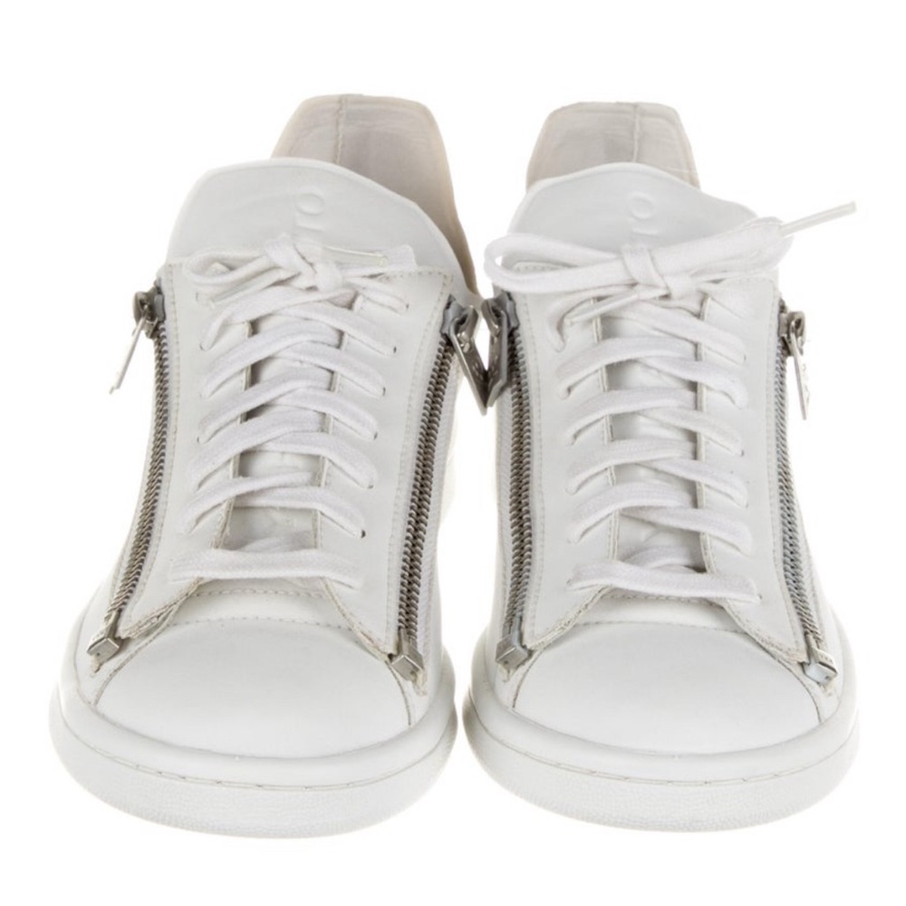 Y-3 x Adidas Leather Low Top Sneakers
White
Rubber Trim